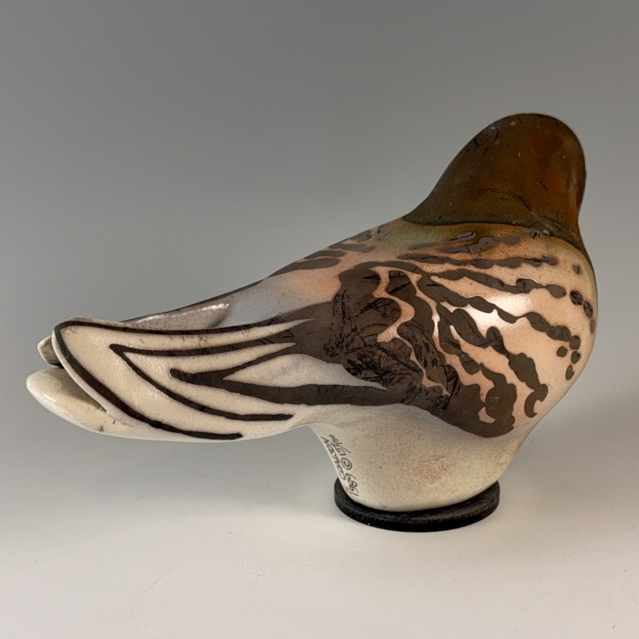 Glo Coalson pigeon sculpture