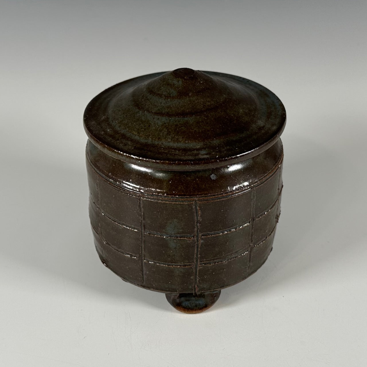 Warren MacKenzie footed lidded jar