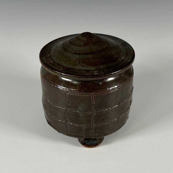 Warren MacKenzie footed lidded jar