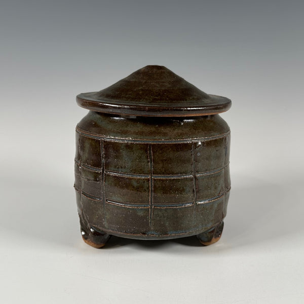 Warren MacKenzie footed lidded jar