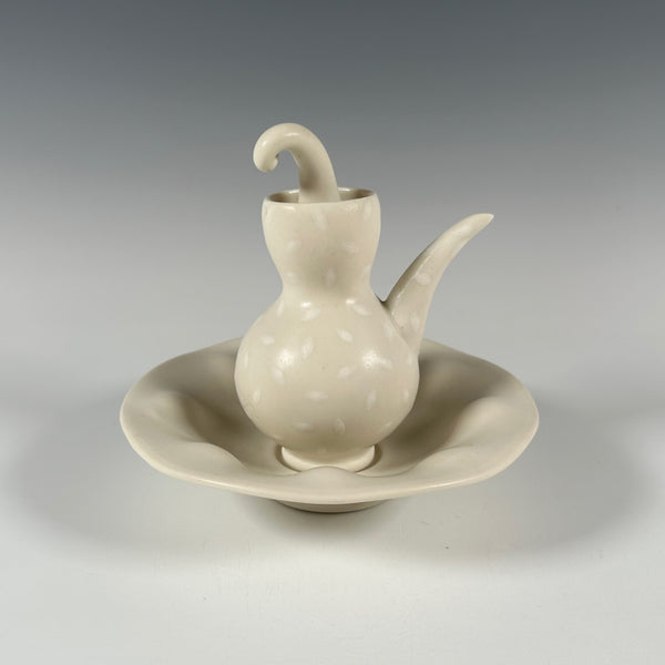 Elizabeth Lurie soy pot with underplate