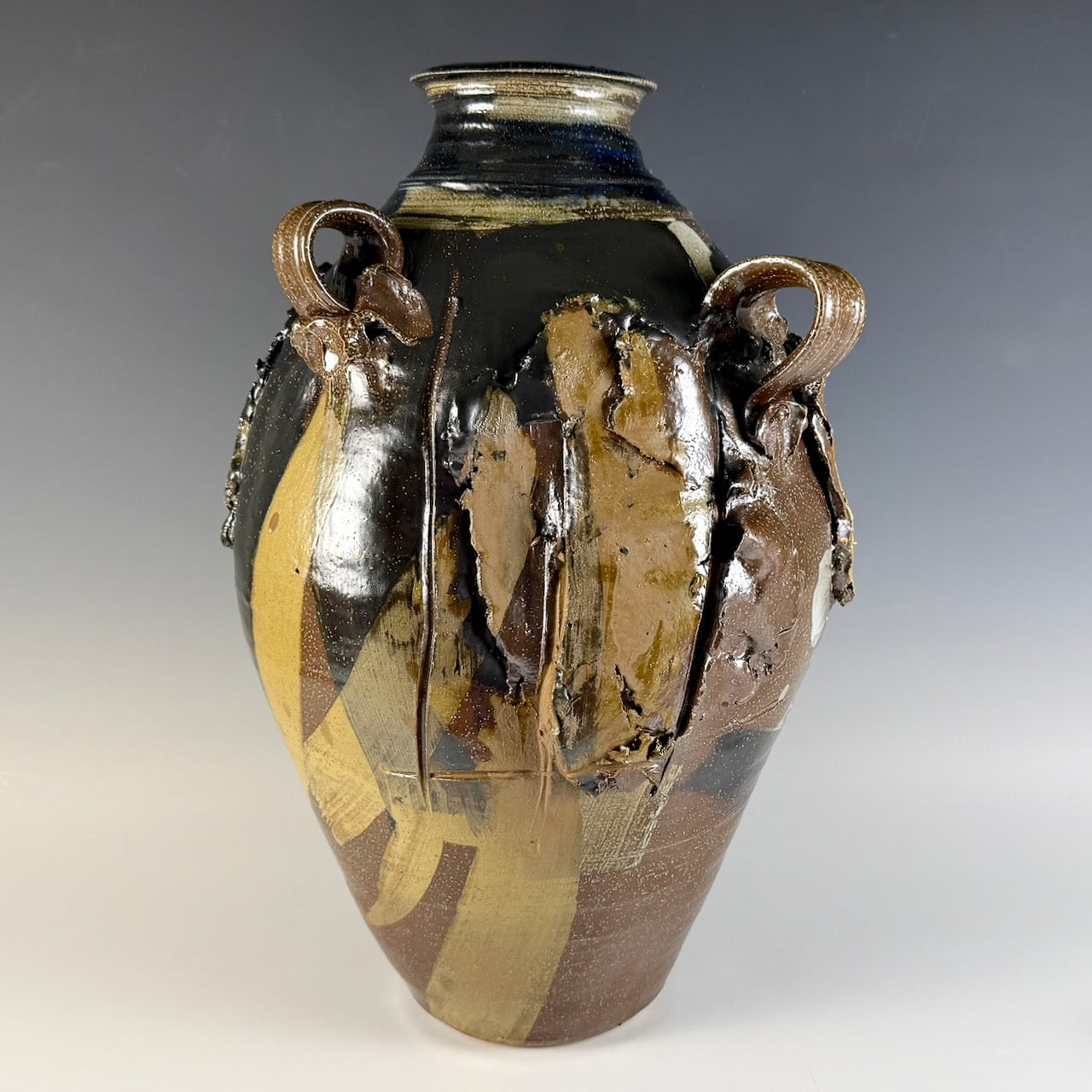 Don Reitz large three handled jar/vase