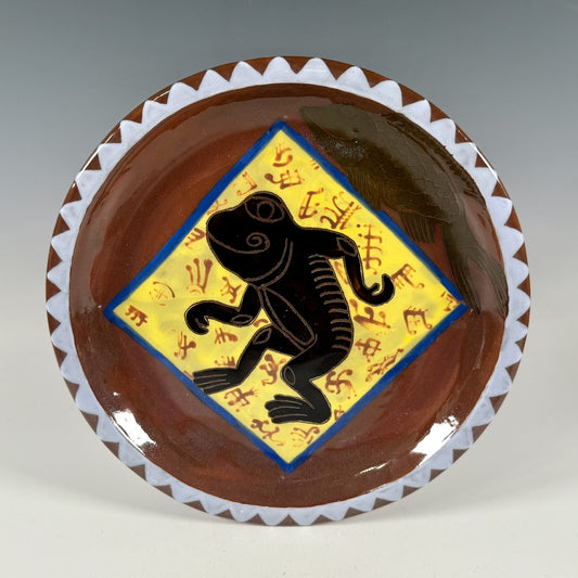 Baba Wagué Diakité plate (Mali), frog and fish, 2 of 2