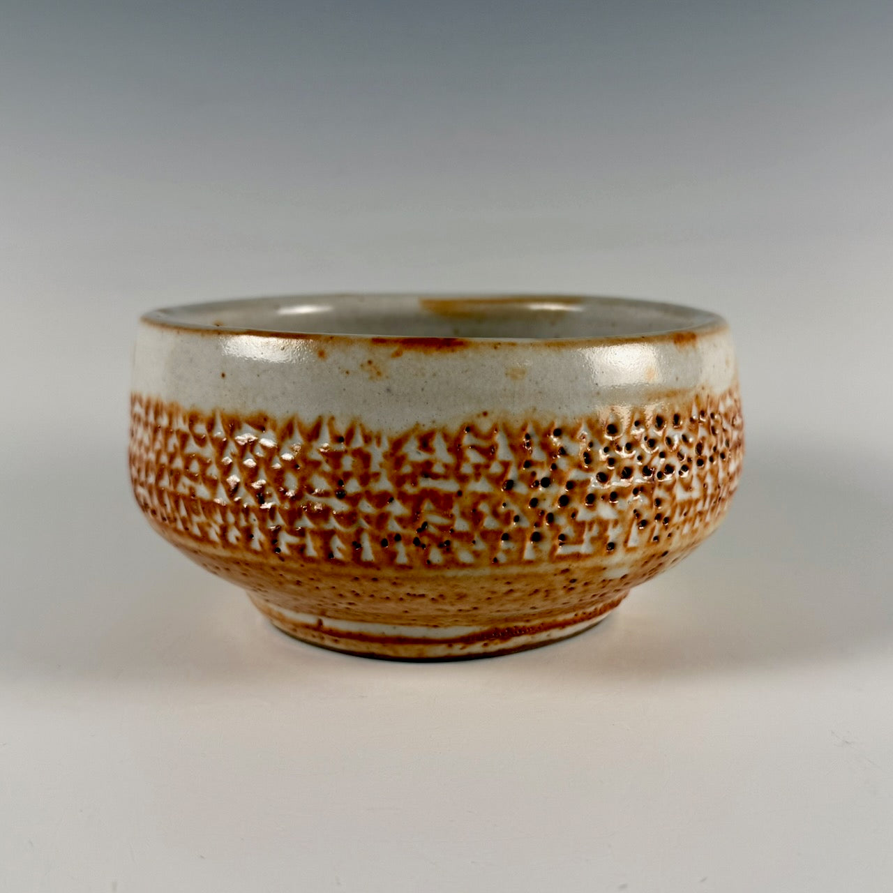 Warren MacKenzie bowl, final firing, 1 of 2