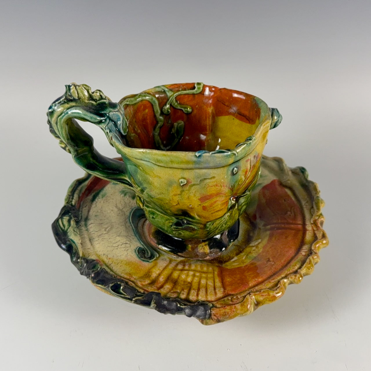 Lisa Orr large cup and saucer set, 1 of 2