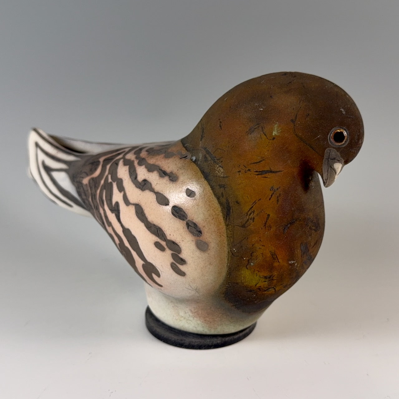 Glo Coalson pigeon sculpture