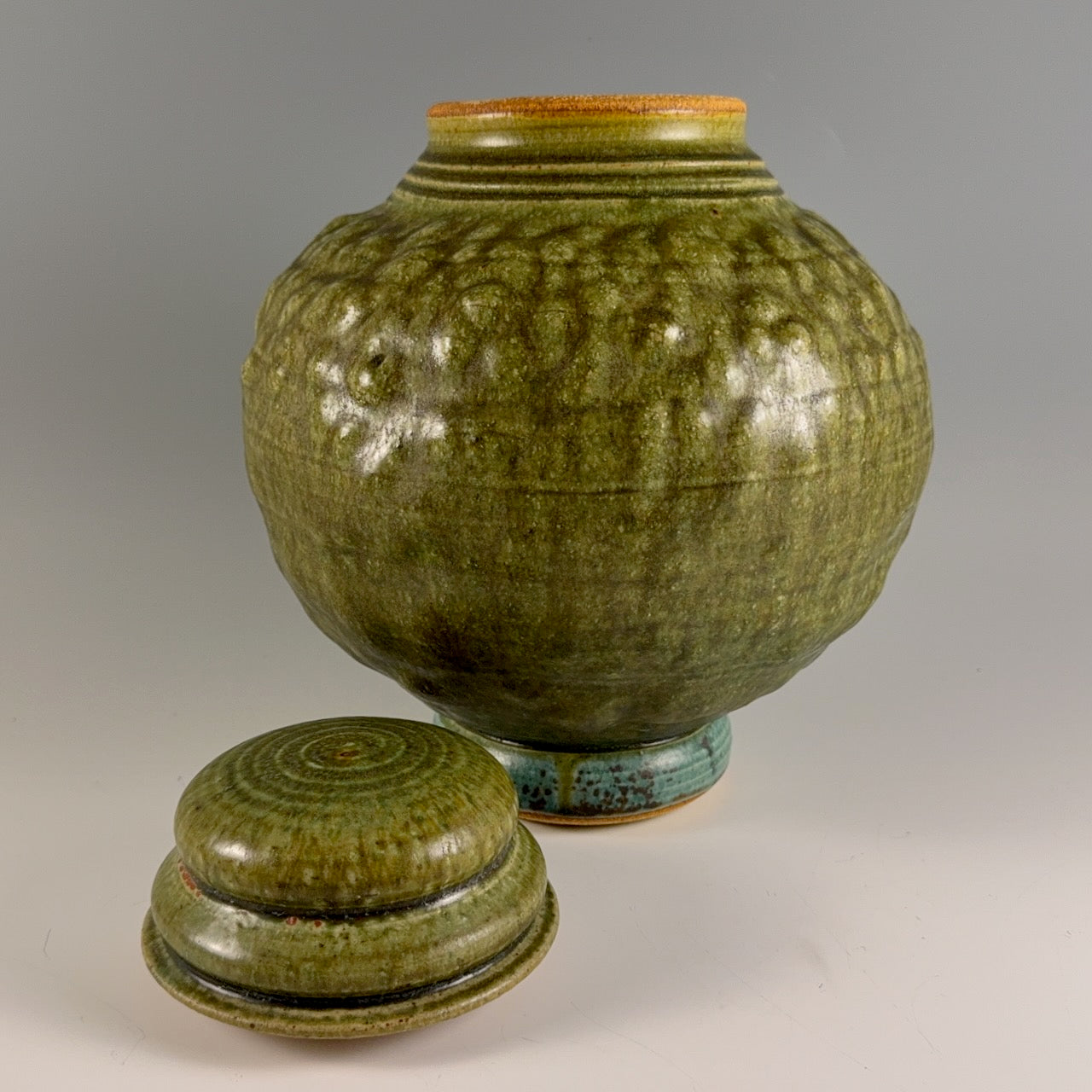 David Shaner tall lidded jar