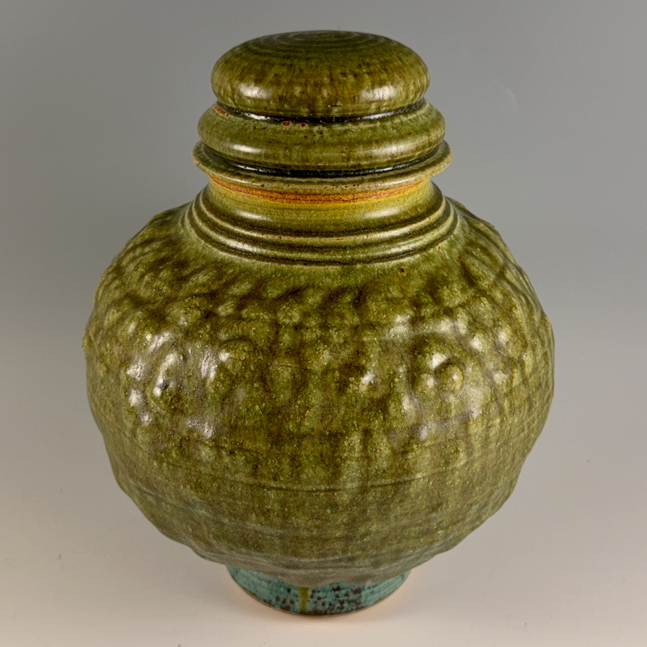 David Shaner tall lidded jar