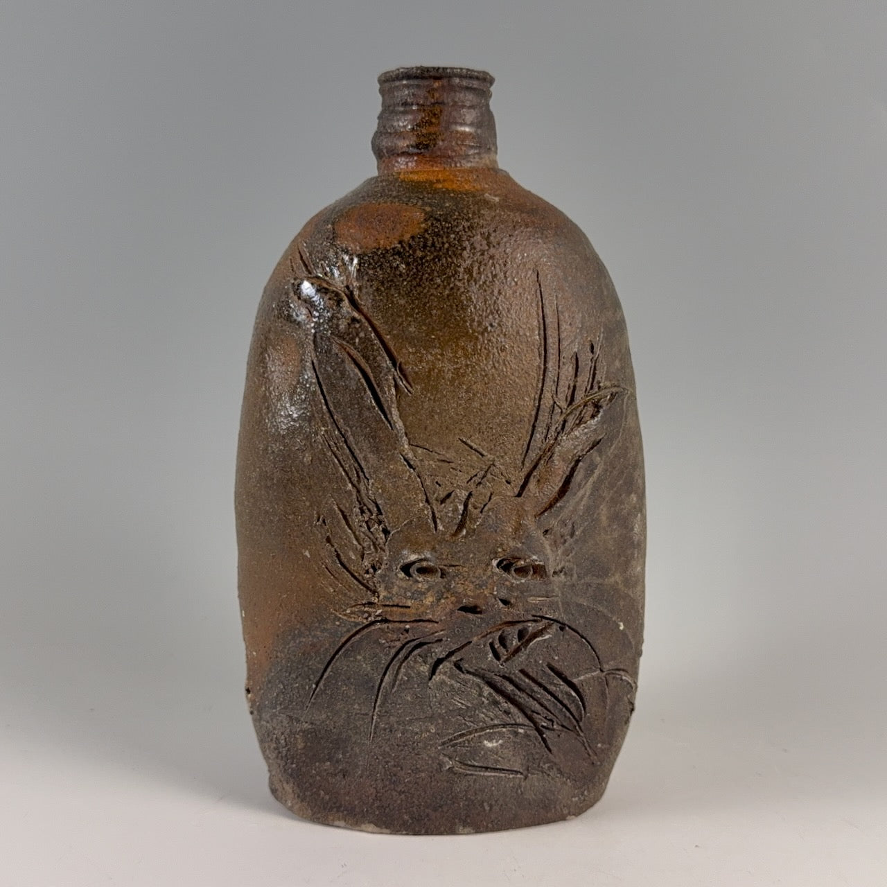 Ron Meyers bottle form with rabbit