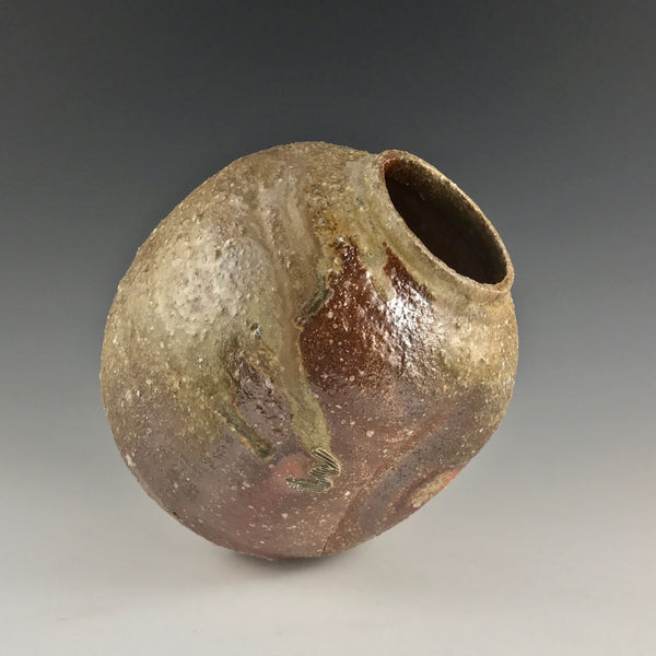 Arakawa Pottery altered woodfired vase